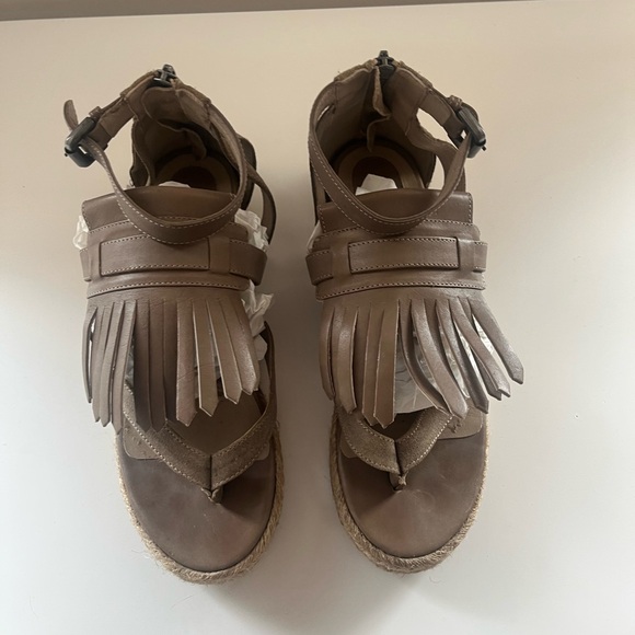 Neil Barrett suede & leather sandal with espadrille bottom - size 38 - Picture 2 of 6